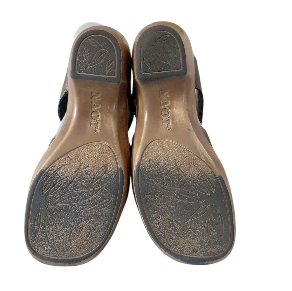 NAOT Bronze Leather Heeled Sandals Women's Size 7